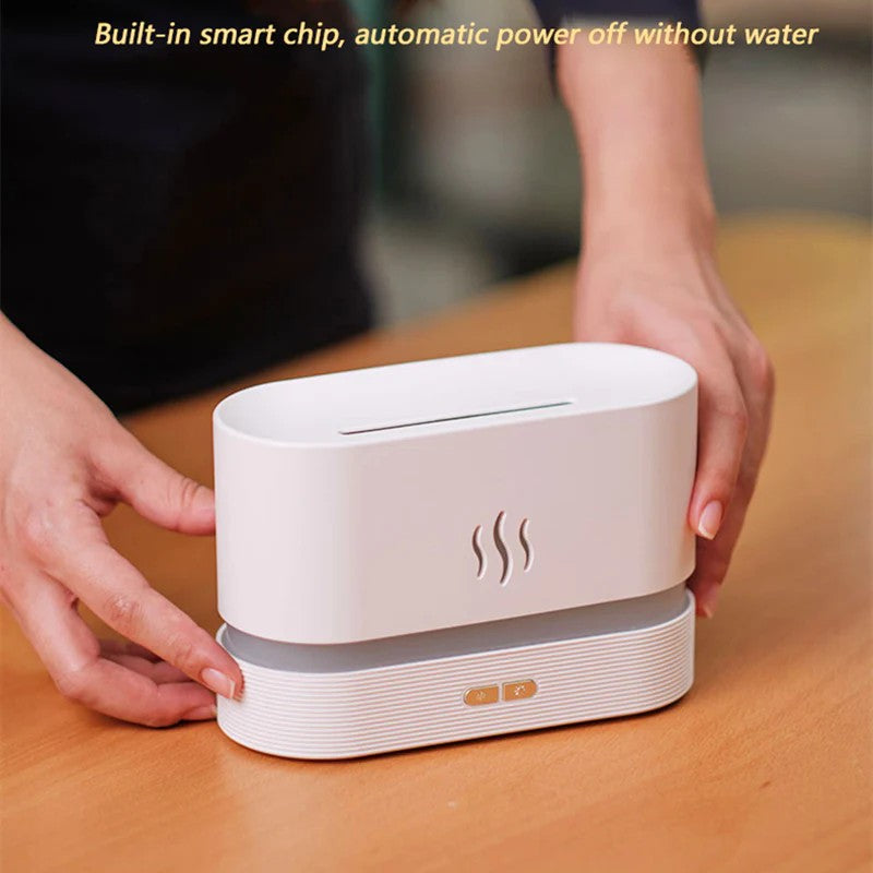 Aroma Diffuser Air Humidifier Ultrasonic Cool Mist Maker Fogger Led Essential Oil Flame Lamp Difusor