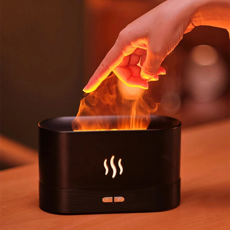 Aroma Diffuser Air Humidifier Ultrasonic Cool Mist Maker Fogger Led Essential Oil Flame Lamp Difusor